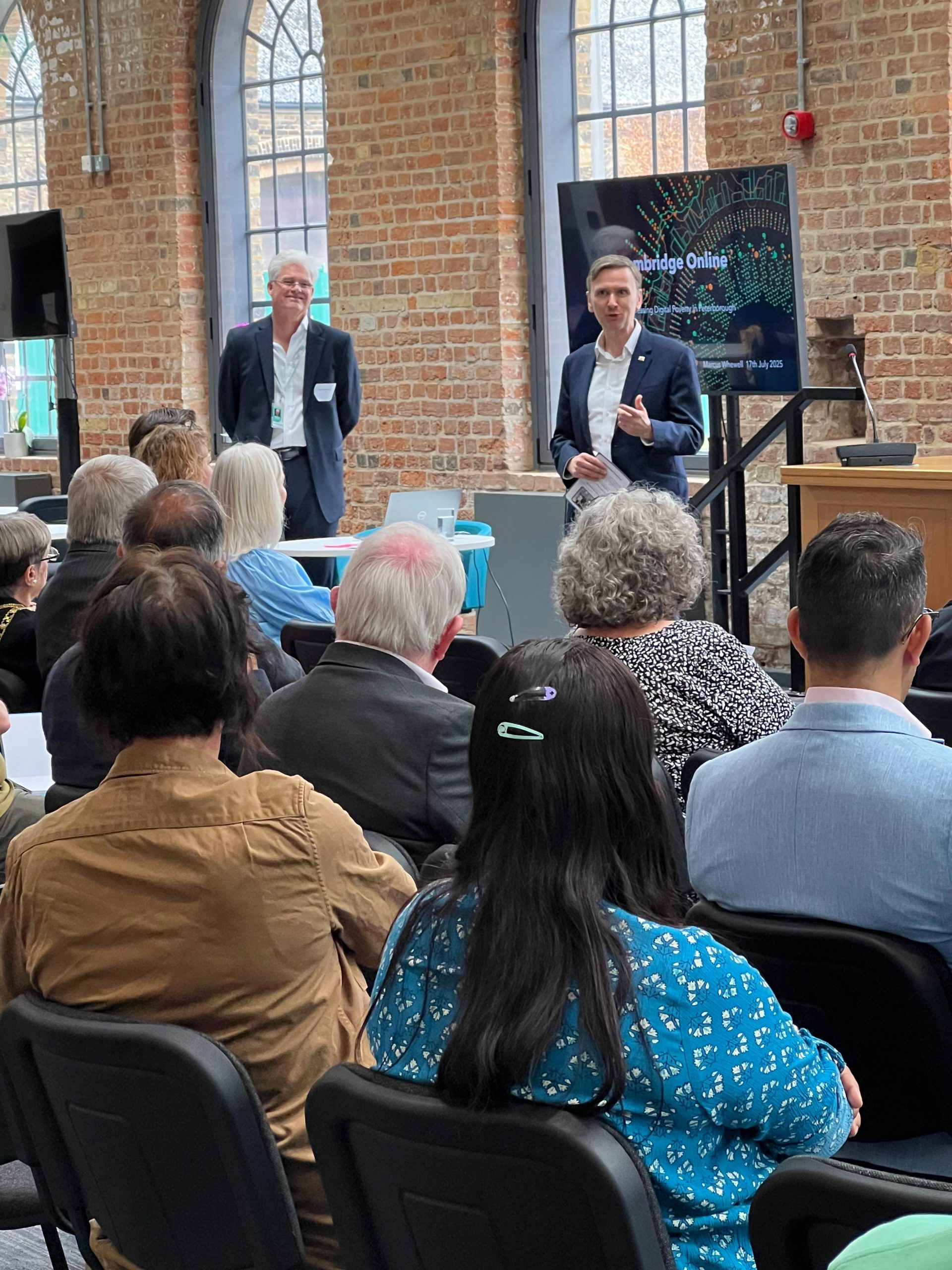 Andrew Pakes - MP for Peterborough, speaking passionately at our launch event on the importance of digital inclusion.